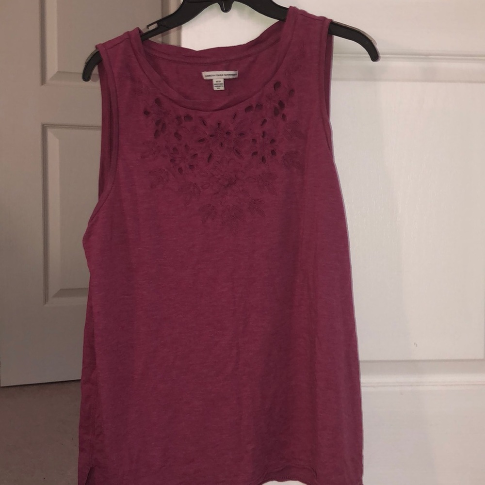 American Eagle Embroidered Tank Top
